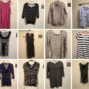 Maternity tops/blouses/shirts. Bundle of 12.